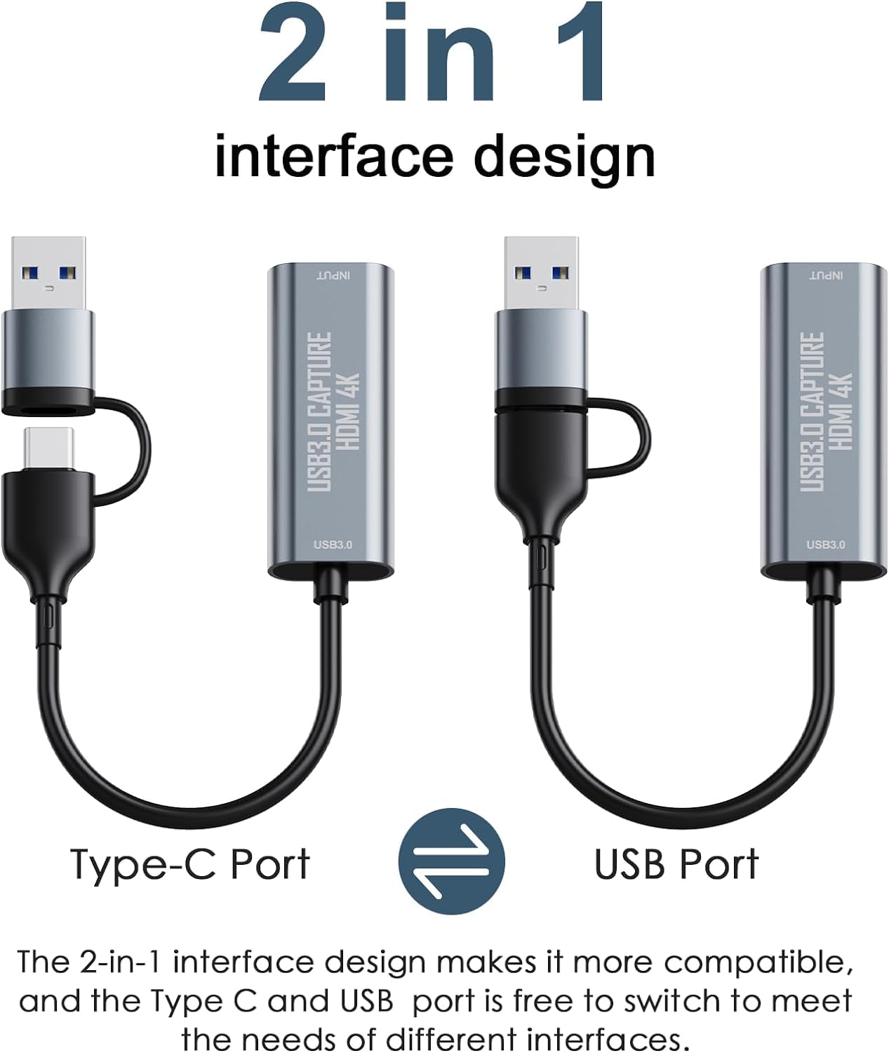 USB 3.0 HDMI Capture Card ,USB Capture Card 2K 30FPS/1080P 60FPS