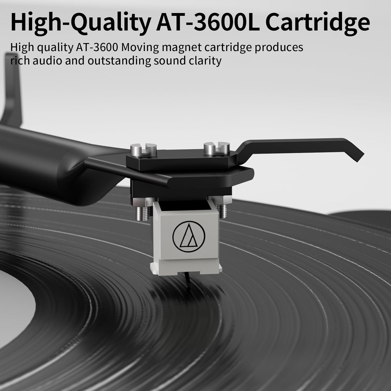 Bluetooth USB Turntable, Turntable with Speaker, Compact Stereo System and Adjustable Counterweight, RCA Output