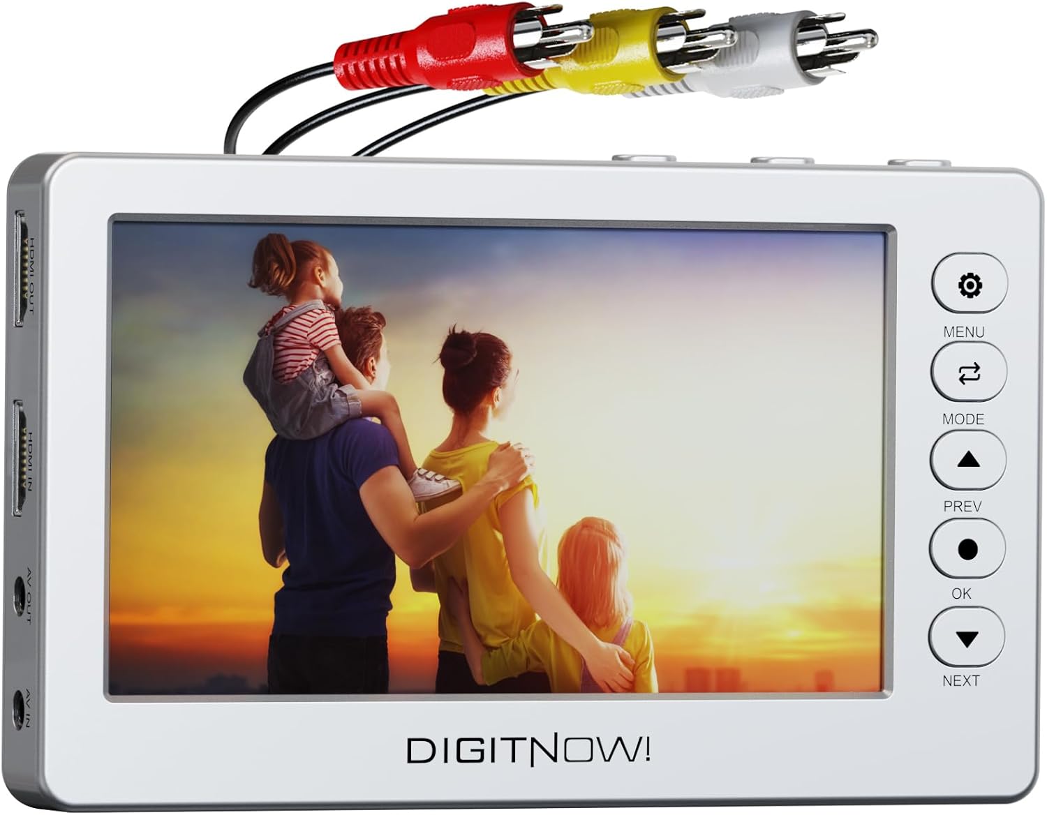 HD Video Capture Box 1080P 60FPS USB 2.0 with 5" OLED Screen（white)