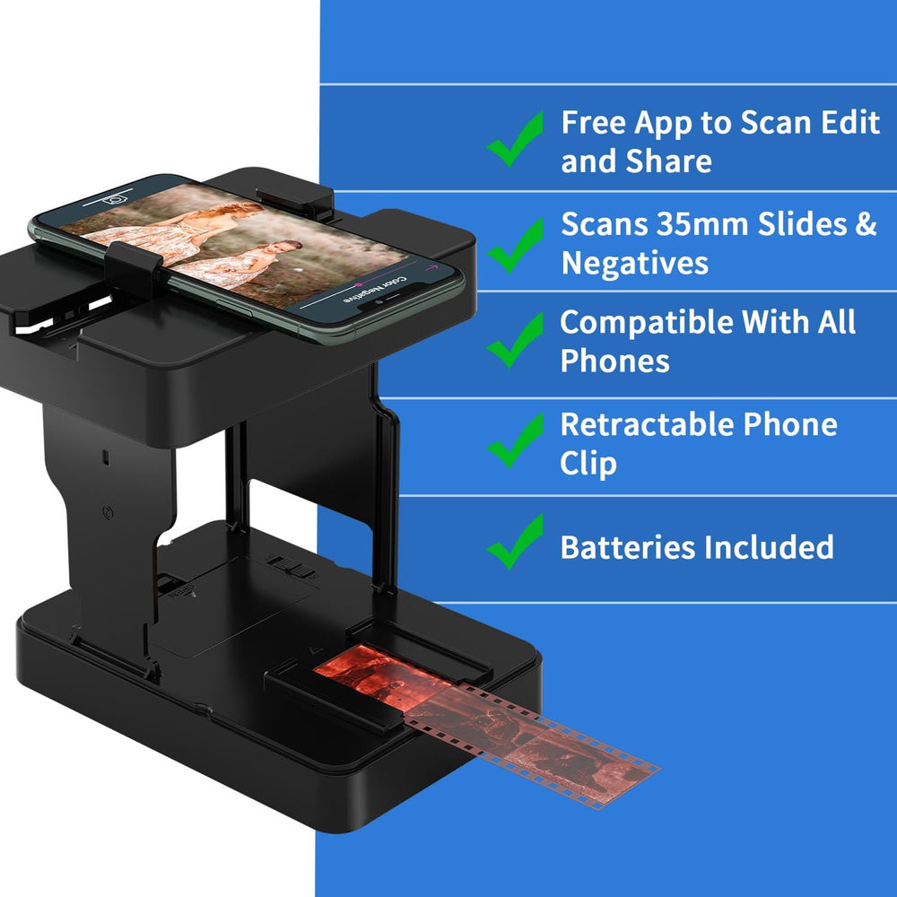 DigitConvert Mobile Film Scanner 35mm, Positive Slide & Negative Scann