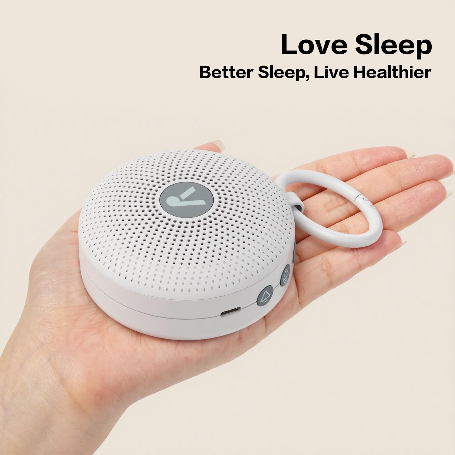 Portable Noise Machine for Baby Adult with 21 Natural Soothing Sound, Memory Function, Powerful Battery & 32 Levels of Volume, Noise Canceling for Sleeping, Sleep Sound Timer Therapy for Home, Travel