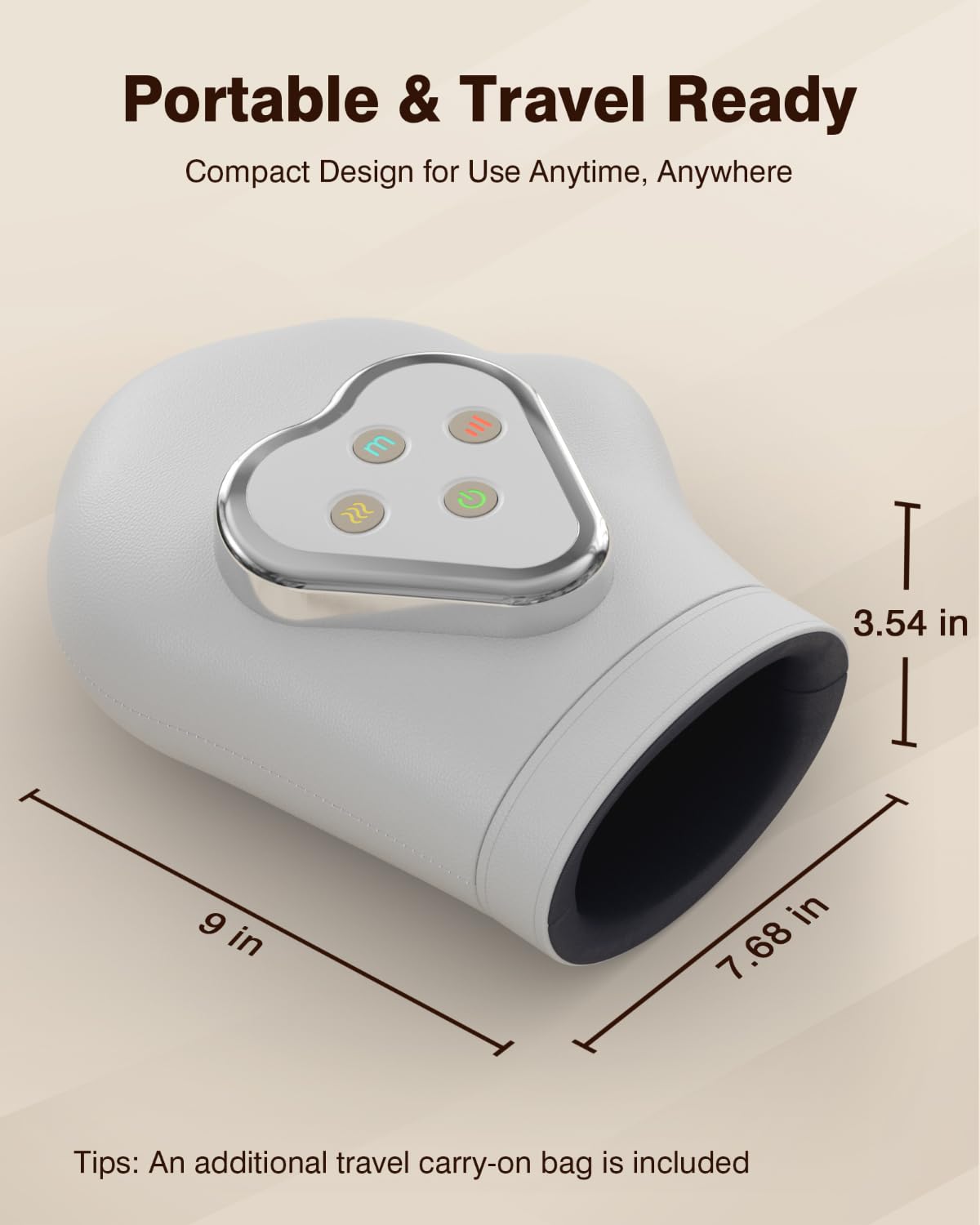 cotsoco Hand Massager with Heat and Compression for Arthritis Carpal Tunnel,Fits Left Right Hand,Pain Relief, Individual Finger Compression Massage for Wrist & Fingers Palm, Birthday Gift for Women Men