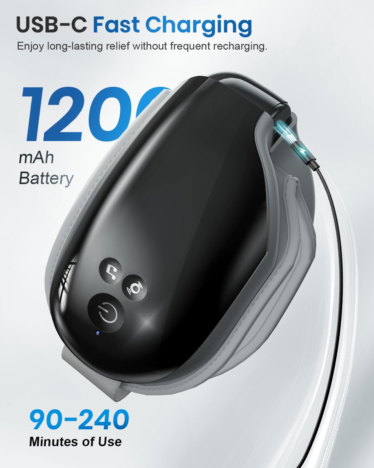 Cotsoco Eye Massager with Heat, Remote, and Compression, Adjustable Foldable Sleep Mask for Relaxing Eyes and Better Sleep, Migraine Relief Device, Birthday Gifts for Women Men Her Him-Black