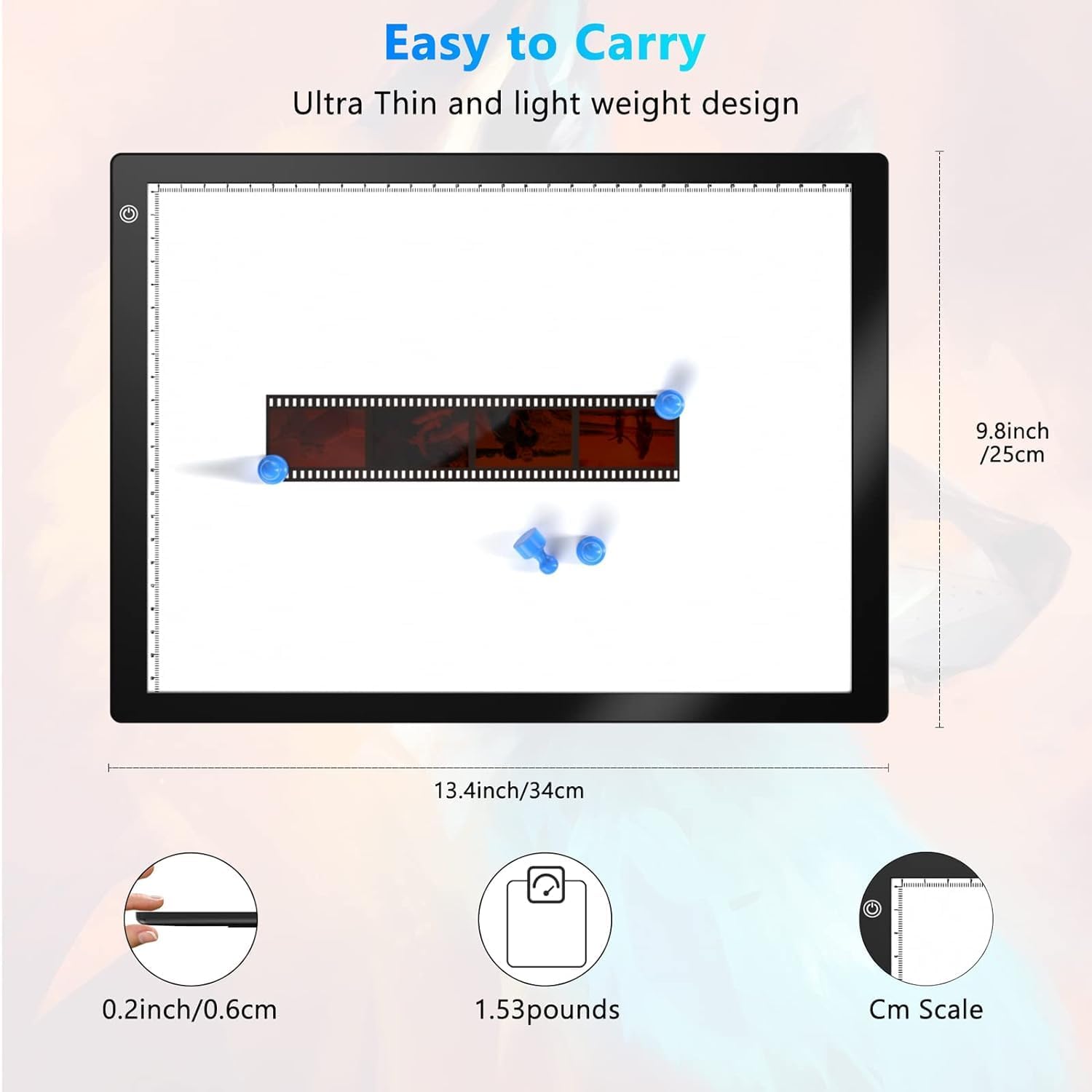 Slide Viewer Light Box, Ultra-Thin A4 USB Powered Light Scanner