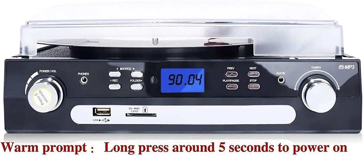 Blueooth Record Player with Speakers,Support Cassette Play, AM/FM Radio ...