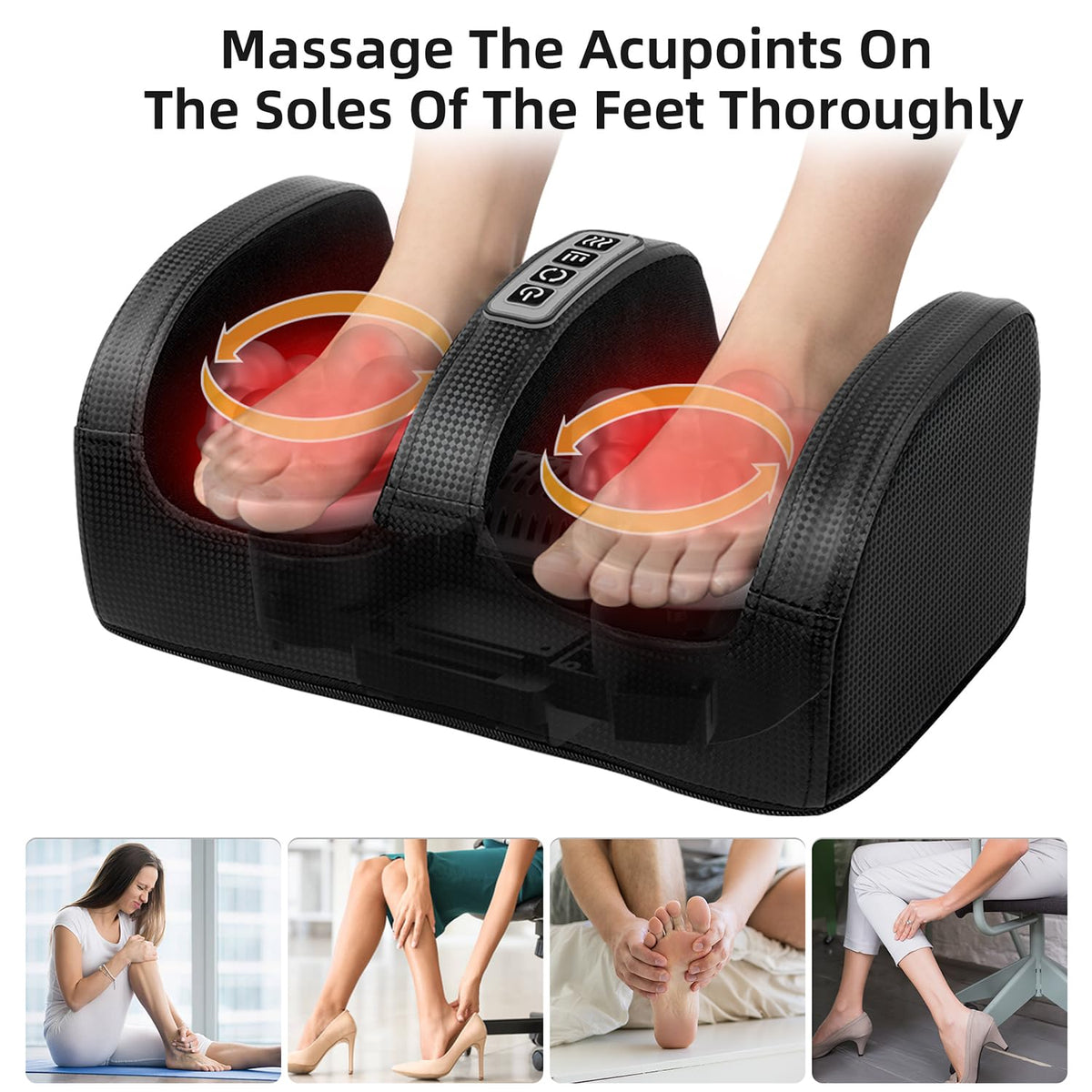 cotsoco Shiatsu Foot Massager with Heat, Electric Foot and Calf Massager