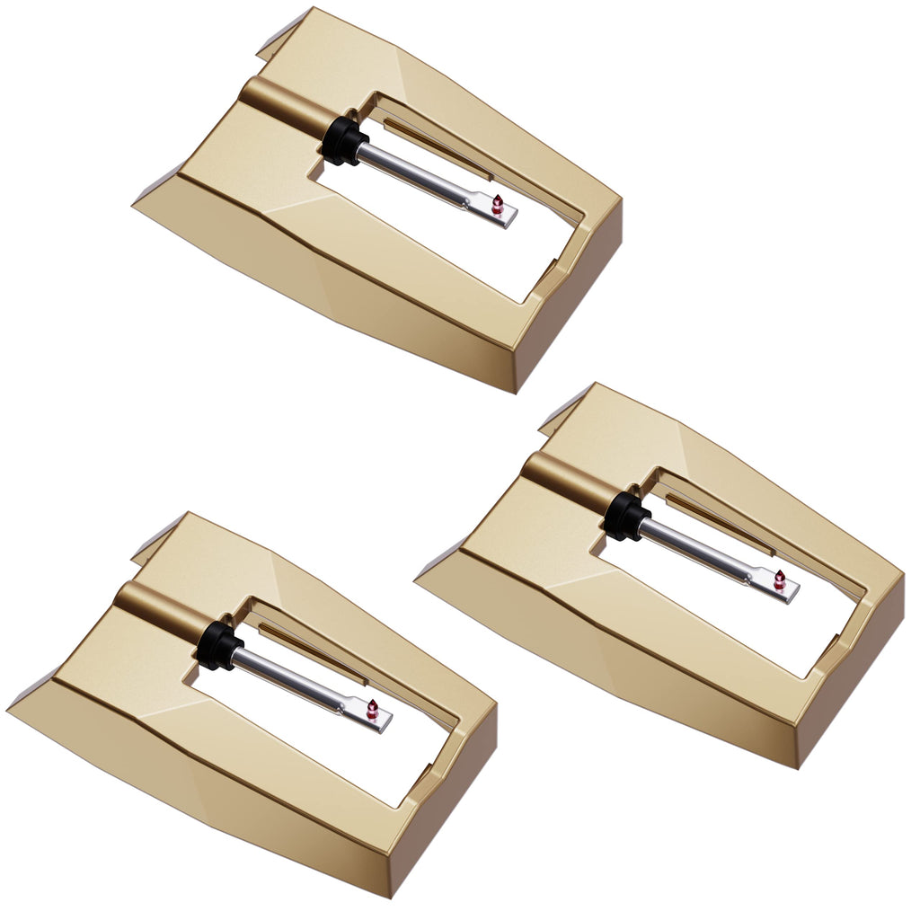 DIGITNOW Record Player Needle/Golden Needle with 3-Pack of Dimond Styl