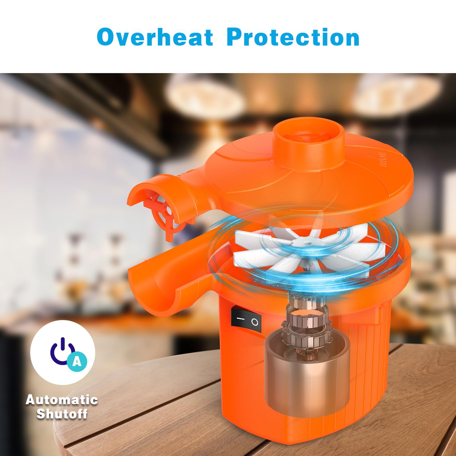 Electric Air Pump for Inflatables,Portable Quick-Fill Air Pump with 3 Nozzles,110-120V, Inflator & Deflator Pumps for Outdoor Camping, Air Mattress Beds,Boats,Inflatable Cushion,Couch,Pool Floats