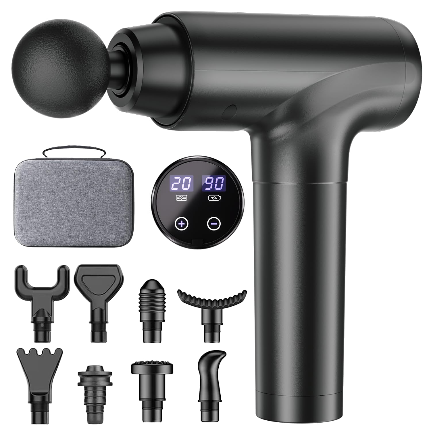 Cotsoco Massage Gun with 20 Speeds & 9 Massage Headsfor USB Type C fast charging