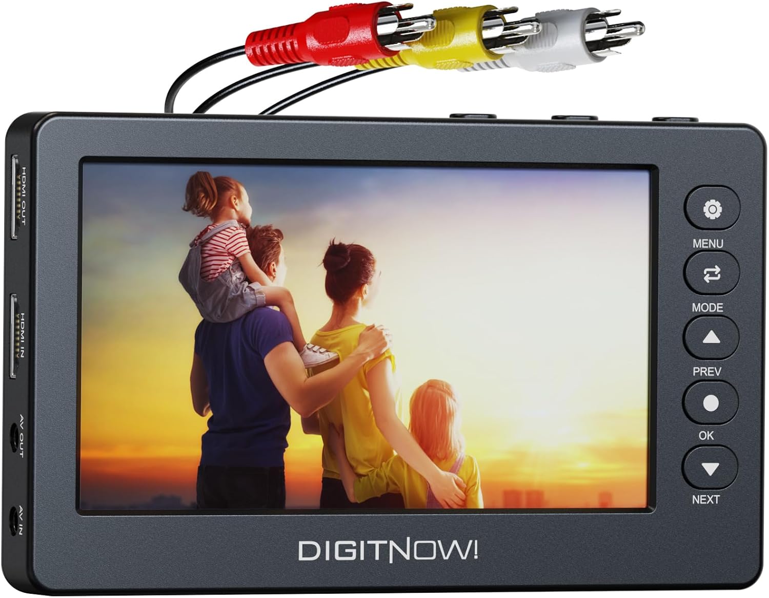 HD Video Capture Box 1080P 60FPS USB 2.0 with 5" OLED Screen Black