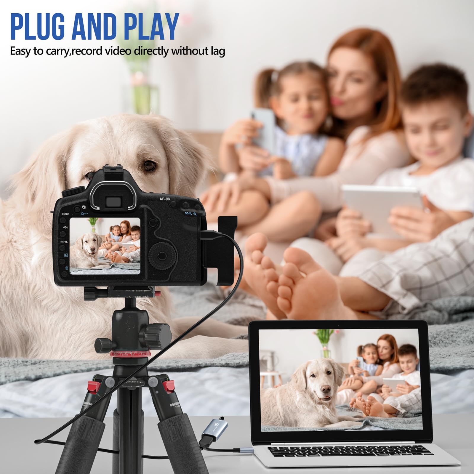 USB3.0 HDMI to USB C, 4K 1080p60fps Video/Audio Capture with Type-C Adapter Devices