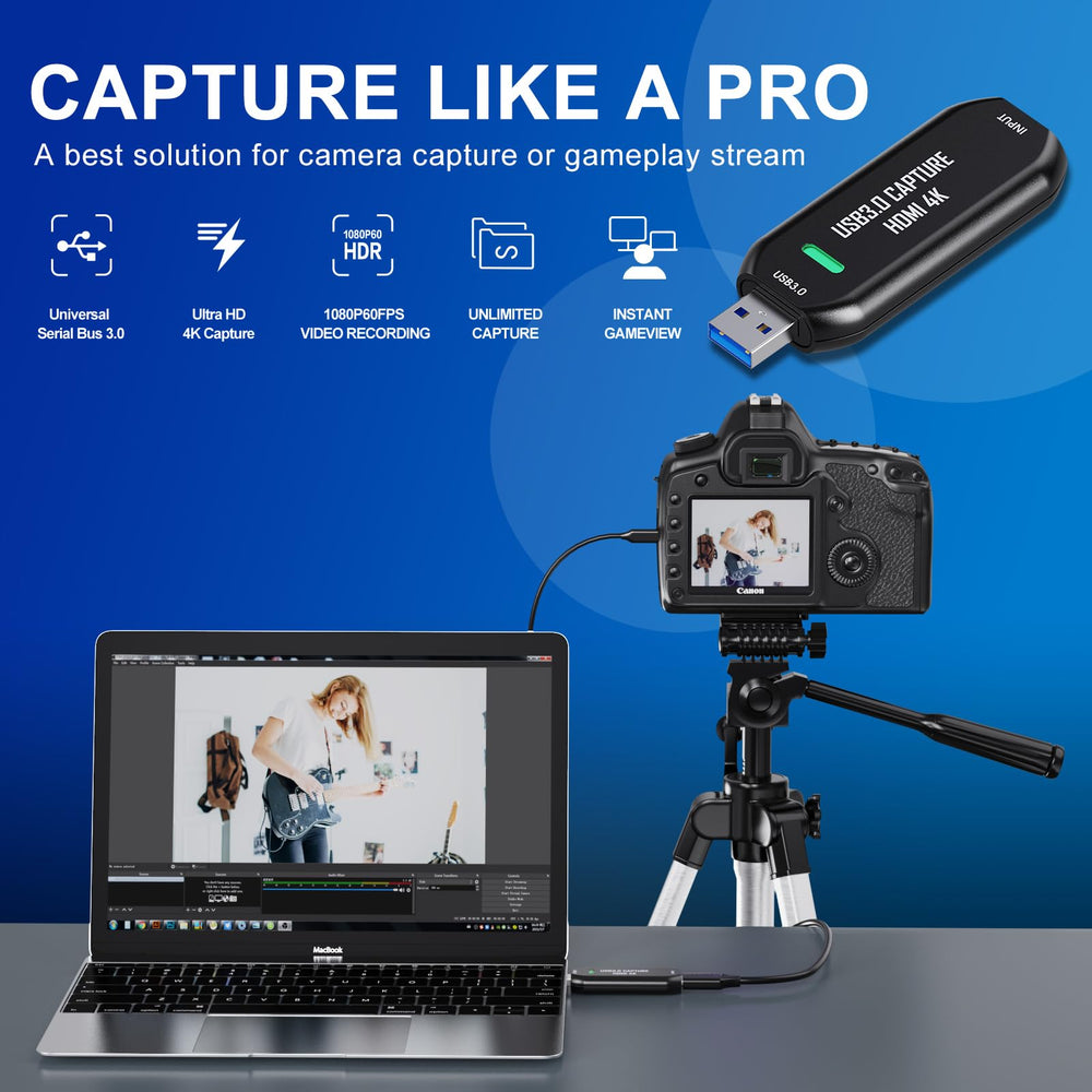 4K USB3.0 /2.0HDMI Game Capture Cards for Live Streaming