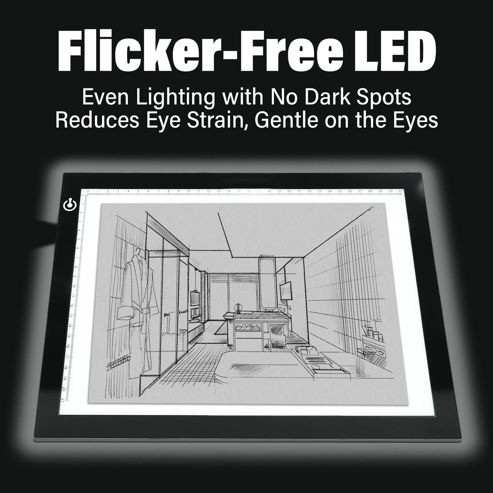 A4 Light Box for Tracing – Ultra-Thin LED Light Table with Adjustable Brightness, USB Powered Light Board for Kids, Artists, Tattoo Transfer, Drawing, Sketching, Stenciling & Art Projects