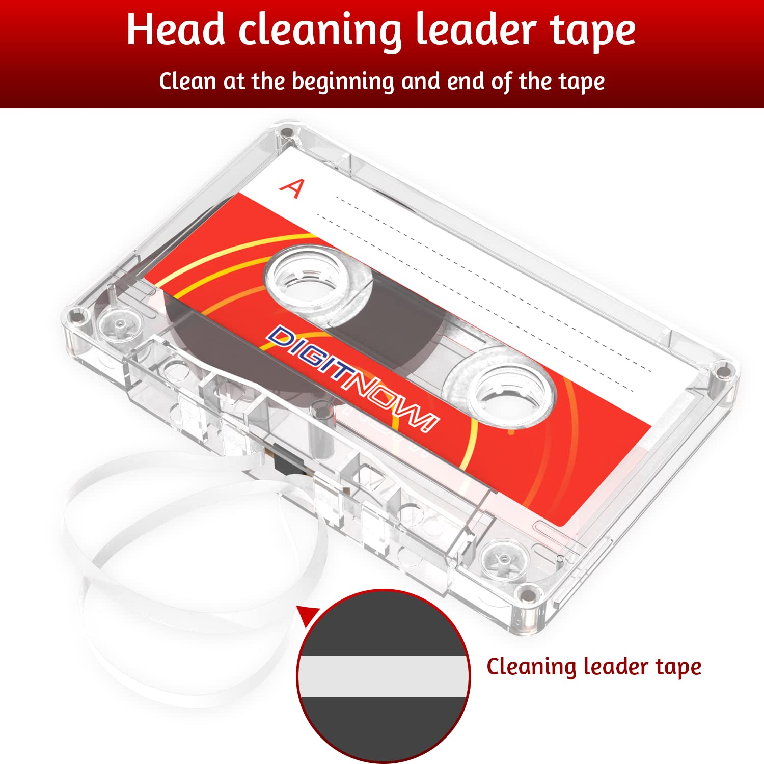 Blank Audio Cassette Tape - 90 Minutes Recording Time - Low Noise and High Output - Dictation, MP3 Recording to Blank Tape - Pack of 5