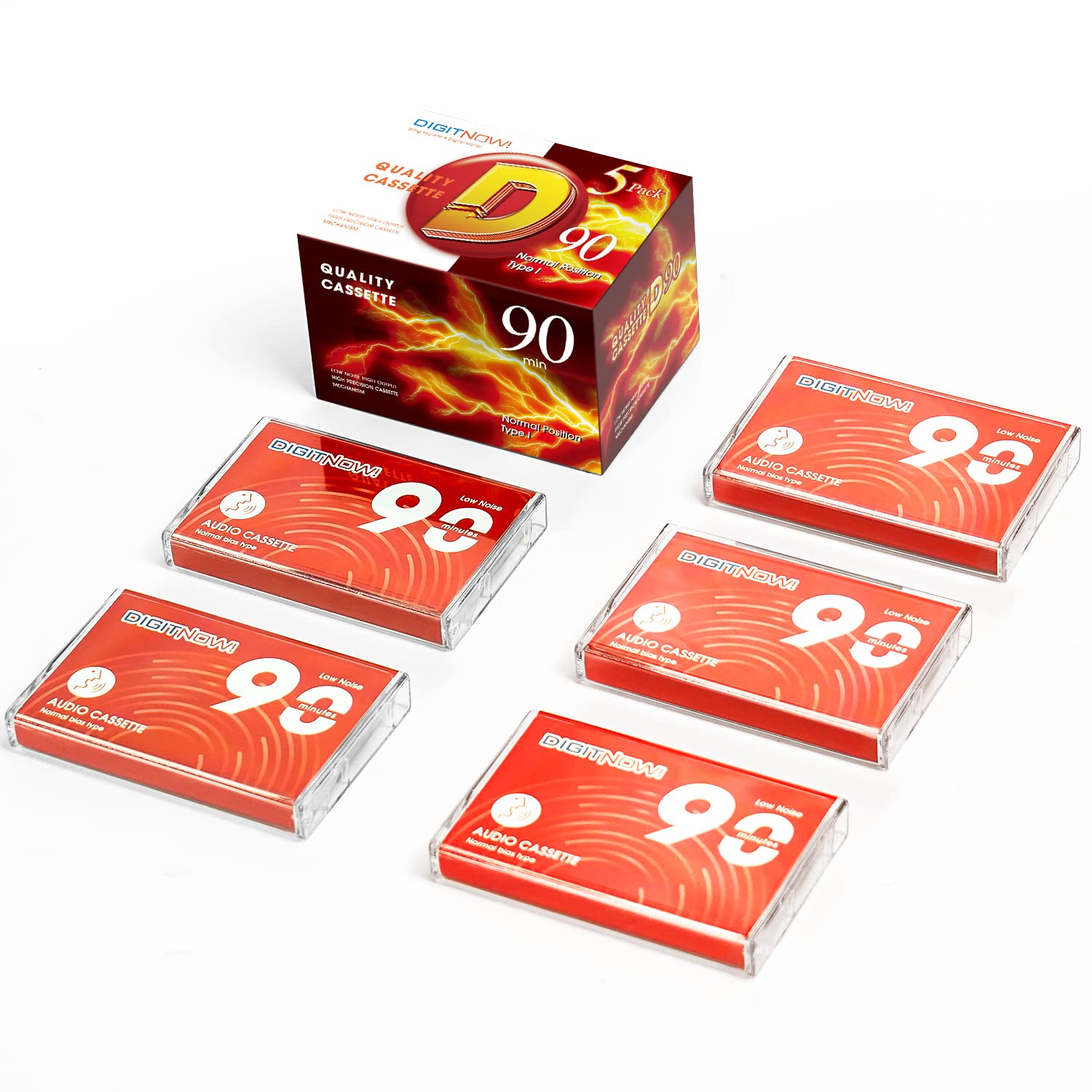 Cassette Audio Vide 90 Minutes - Pour Enregistrement Musique Ou Voix, Compatible Magnétophones