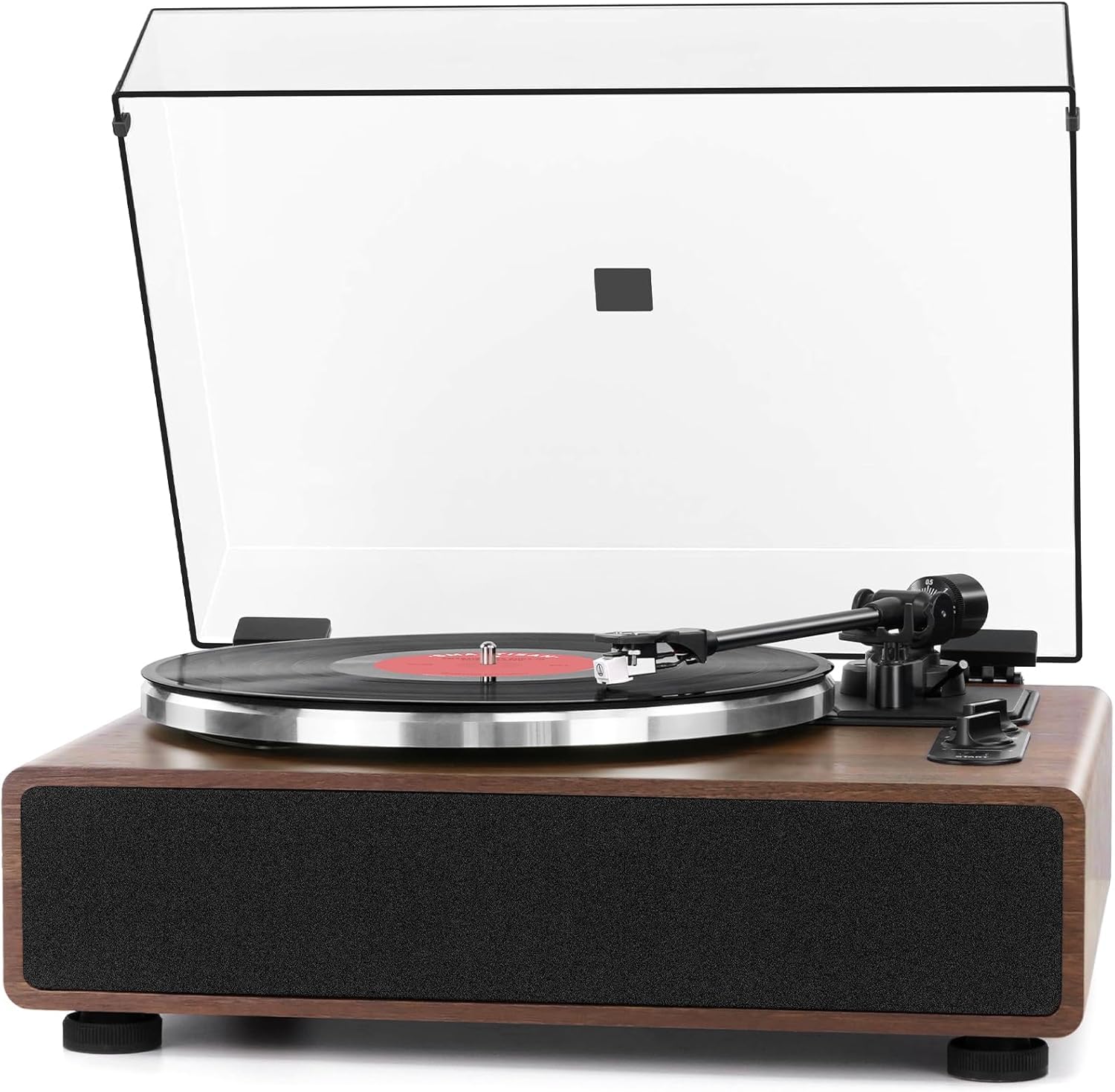 FEKTIK Vinyl Record Player with Magnetic Cartridge,High Fidelity Belt Drive Turntable with Built-in Speakers, Bluetooth Playback and Aux-in Functionality, Auto Off