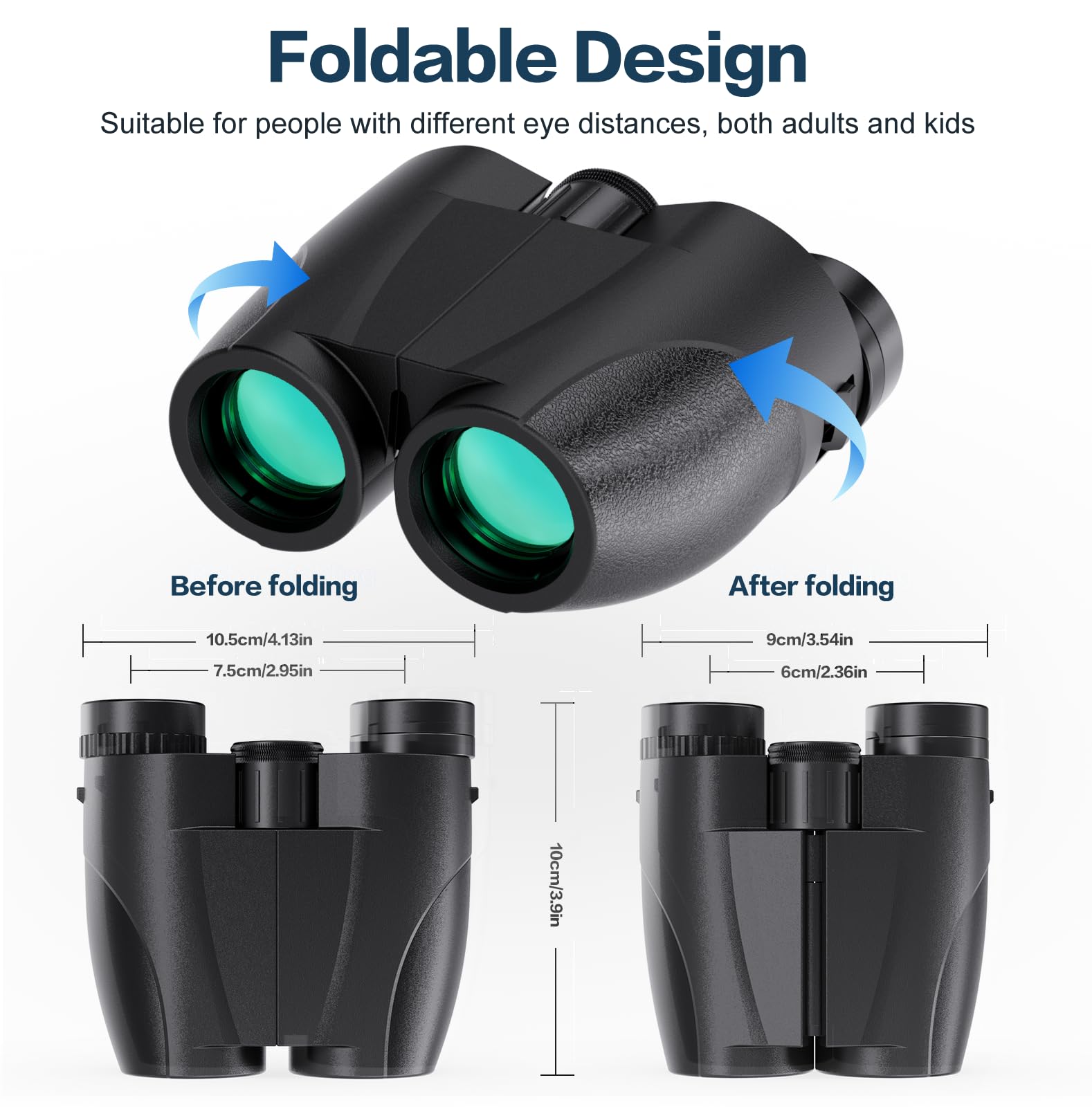 20x25 Compact Binoculars for Adults and Kids, High Power Adults Binoculars with Low Light Vision for Bird Watching, Outdoor Hunting, Travel, Concert