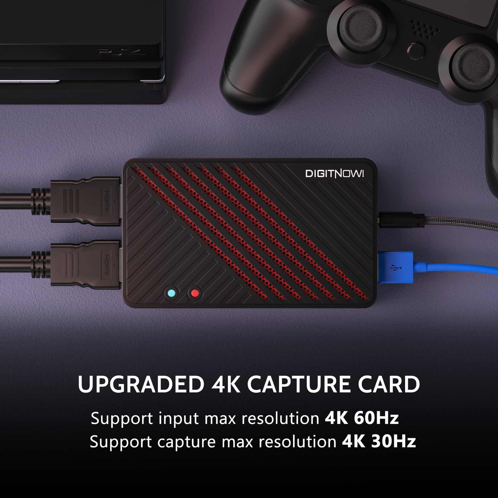 4K Video Capture Card, HDMI to USB3.0 Live Gamer Capture Card ,Ultra-Low Latency