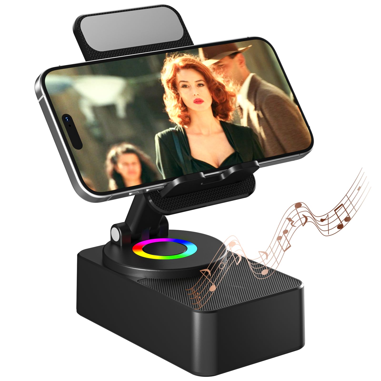 Cell Phone Stand with Wireless Bluetooth Speaker selling and Anti-Slip Base HD Surround