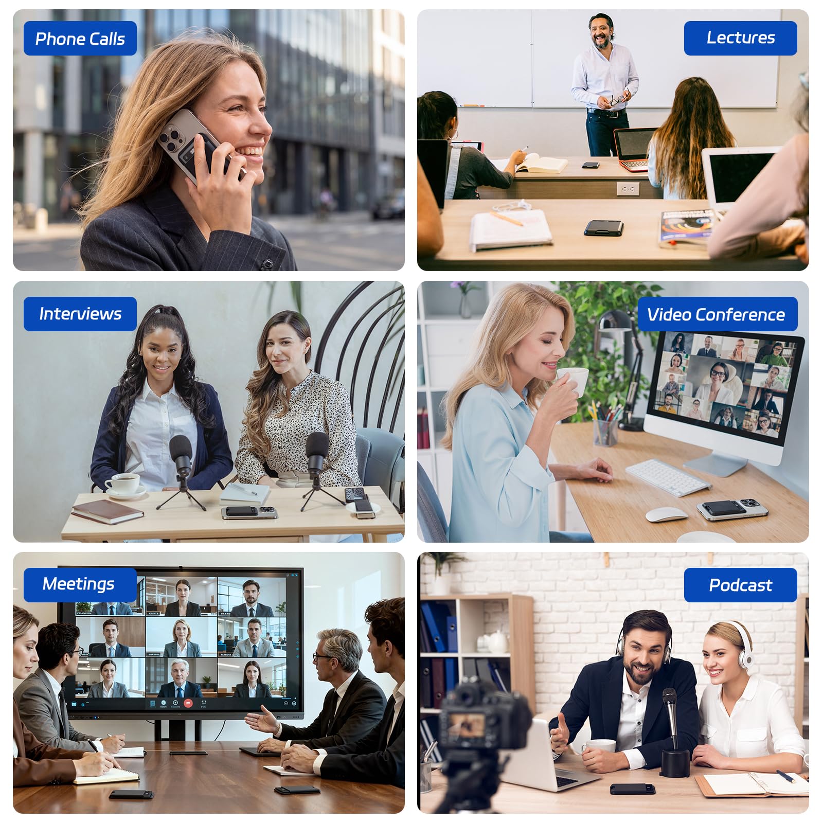 AI Voice Recorder, AI Note Taker 64GB with App Control, AI Technology Transcribe & Summarize Free, 121 Languages, Audio Recorder Device for Meetings & Calls, Ultra-Slim/Display, Magnetic Case, Grey