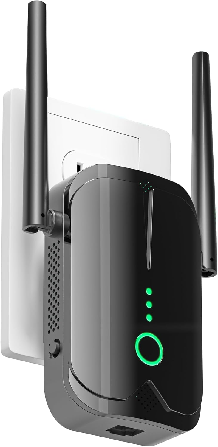 Jancane WiFi Extender Signal Booster Up to 10000sq.ft and 85+ Devices