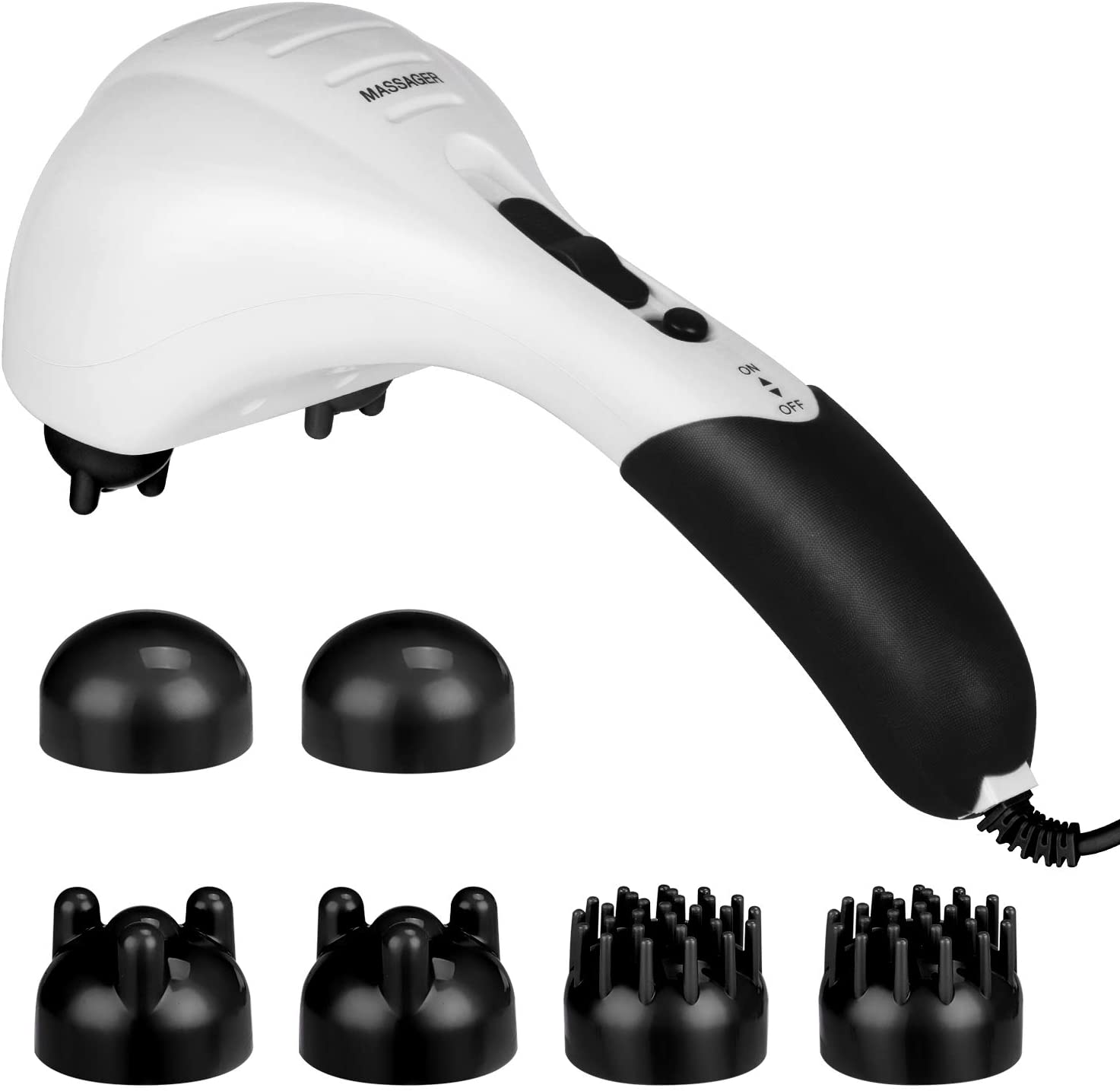 Handheld Neck Back Massager, Massage Hammerfor Muscle Pain(Black)