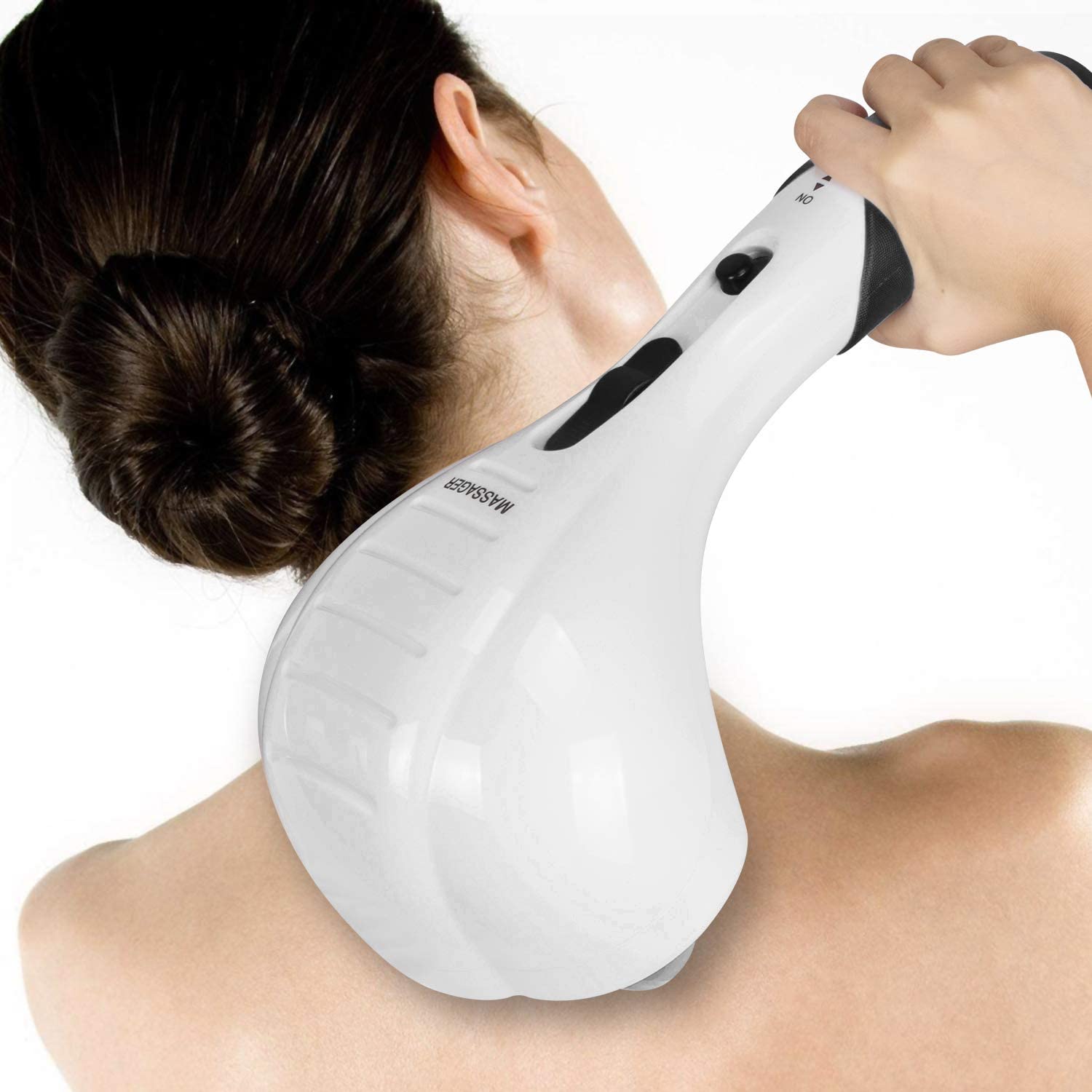 Handheld Neck Back Massager, Massage Hammerfor Muscle Pain(Black)