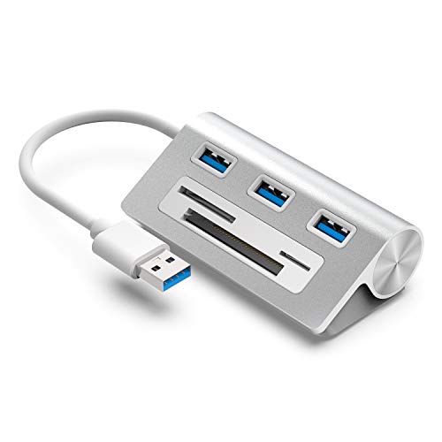 3.0 Multi-Card Reader, 6-in-1 USB 3.0 Hub with 3 High-Speed Ports