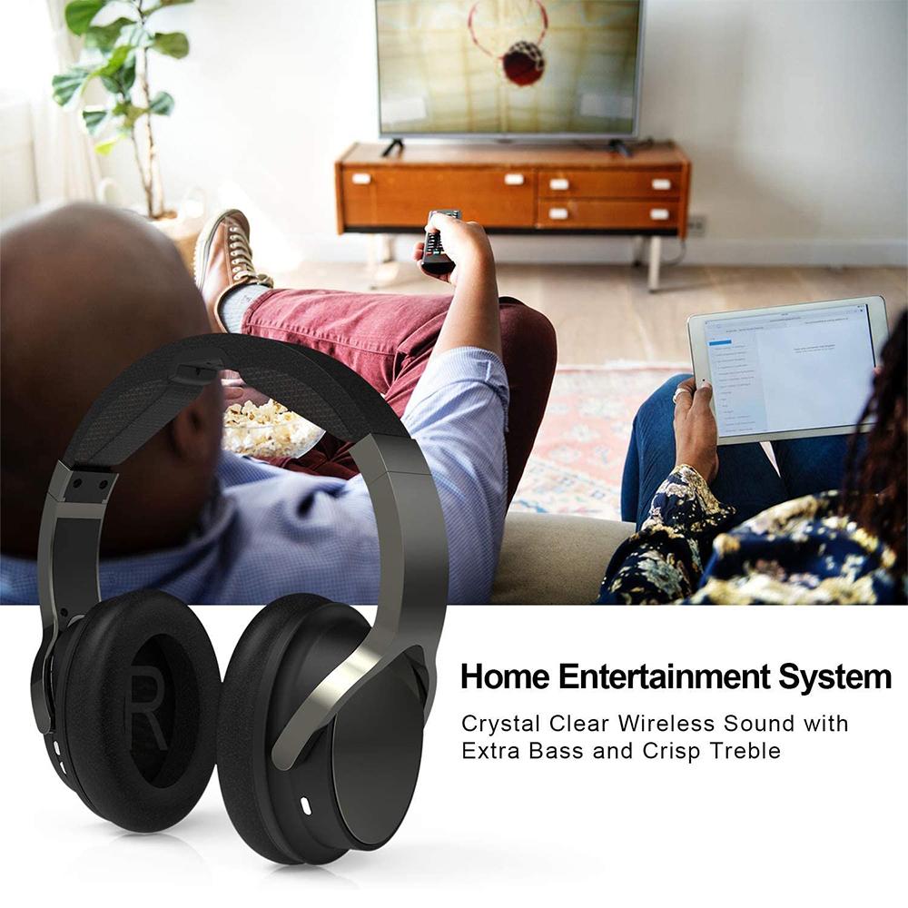 Rybozen Wireless Headphones for TV Watching with 2.4G Digital RF  Transmitter Charging Dock Hi-Fi Soft Over-Ear Headset