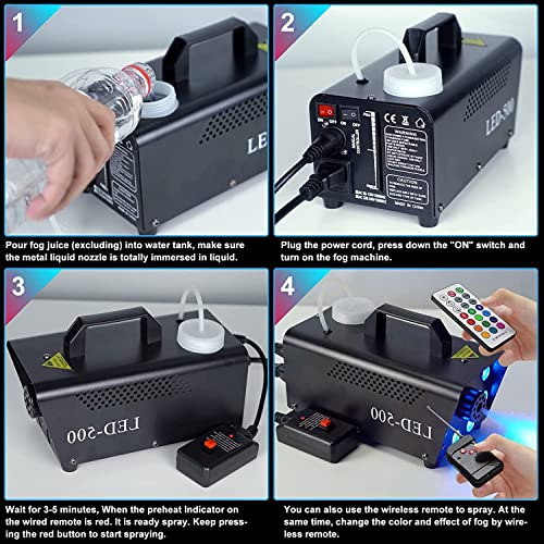 Macchine Del Fumo Luce Da Palcoscenico Effetto Palcoscenico Discoteca Matrimonio Rgb Led 500w Effetto Fumo 91280663 - Foto 9