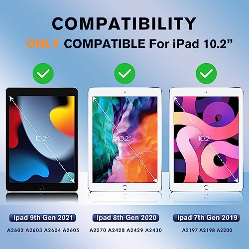 Vphev for iPad 9th/ 8th/ 7th Generation 10.2 Inch Case IP68 Waterproof