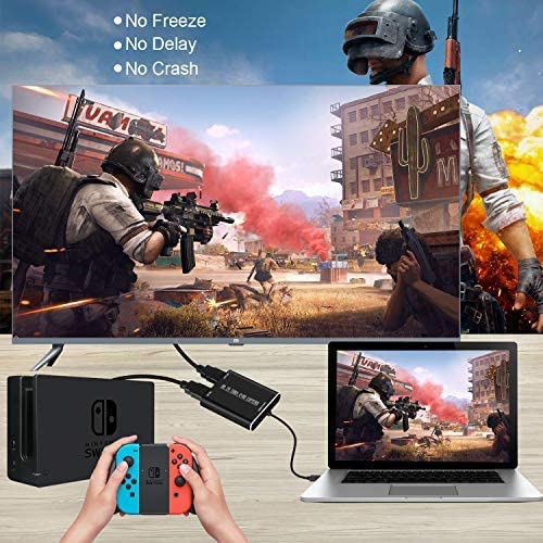 HDMI Video Capture Card,HDMI to USB 3.0 Device,Full HD 1080P 60fps Live Game Capture Recording Box With HDMI Loop-out Support Windows 7/8/10 Linux Twitch for PS3/4 Switch Xbox Streaming and Recording