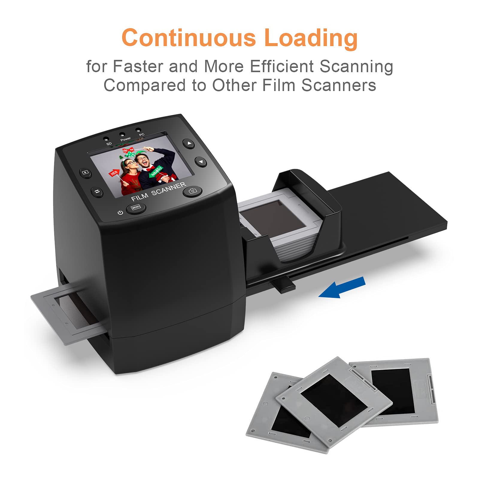 Negative Scanner Film Scanner 2in Screen Slide Scanner Convert 135 126 110  8mm Slides to 22MP JPG Digital Photo Negative Scanner - AliExpress