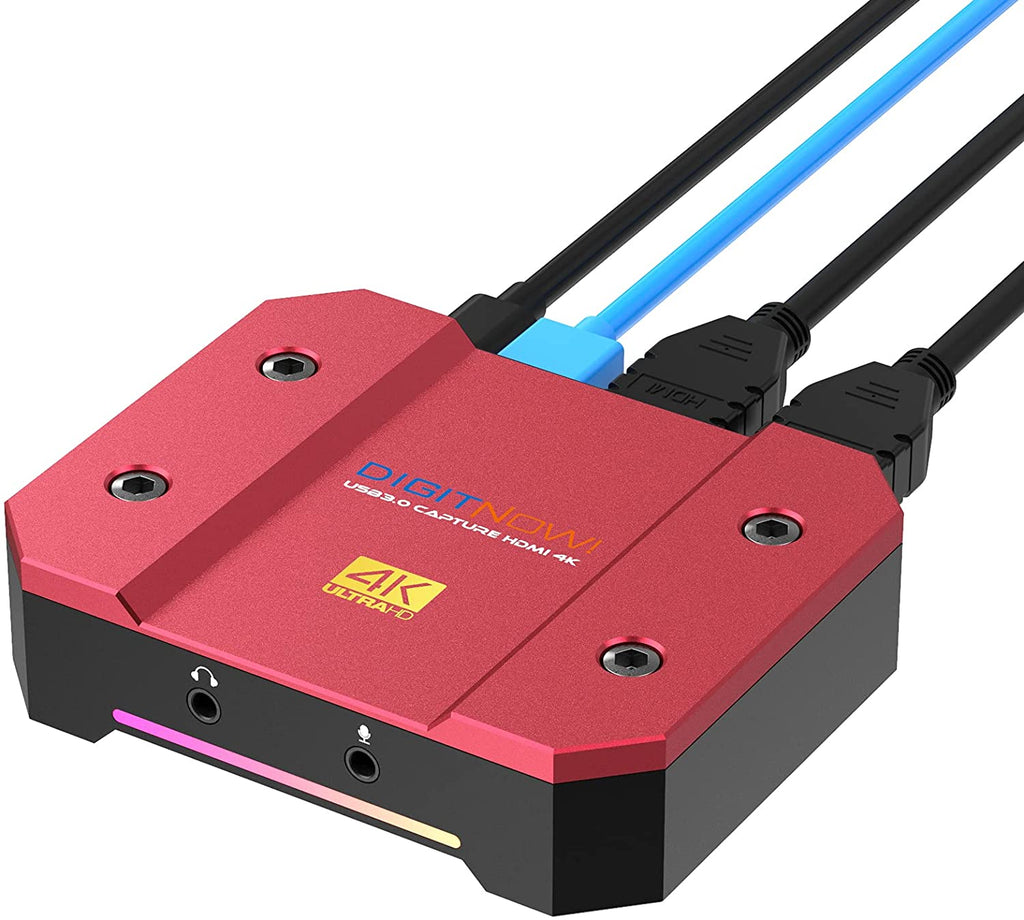 DIGITNOW USB Video Capture Card 4k/60Hz HDR10 Zero-Lag Passthrough, Ul
