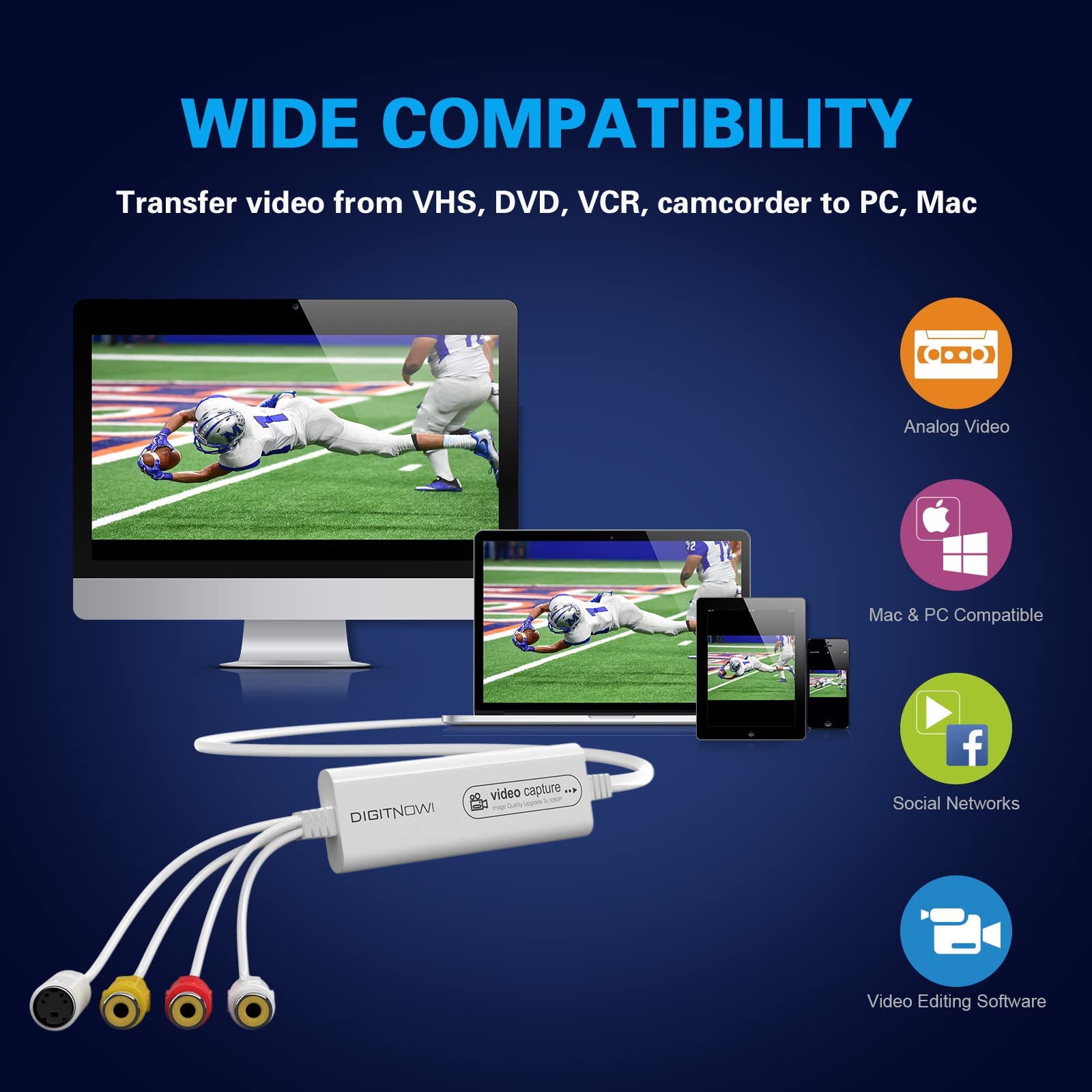 Boitier d'acquisition vidéo 4 canaux de DIGITNOW : Compatible OBS