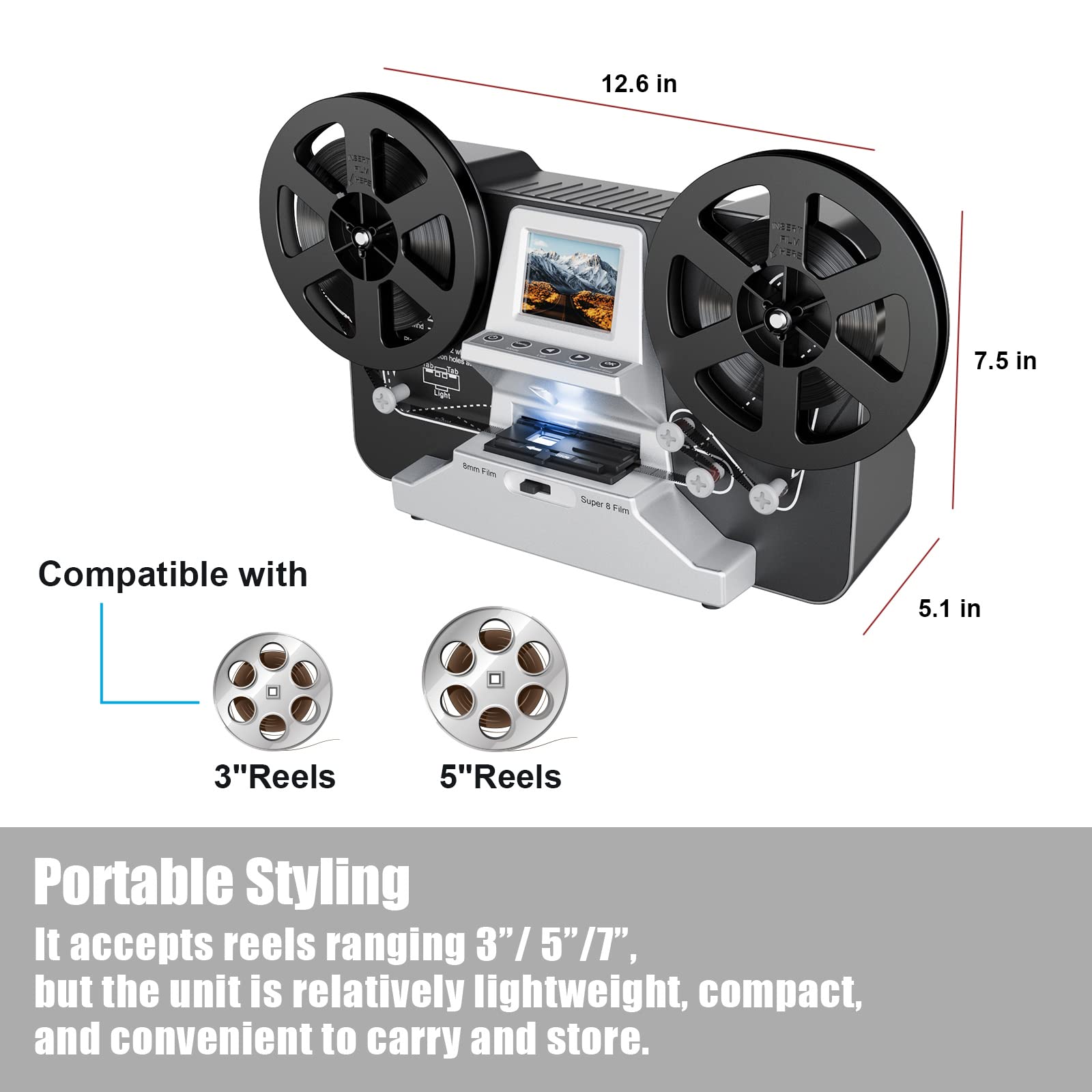 8mm Super 8 Reels to Digital MovieMaker Film Sanner Converter 2.4