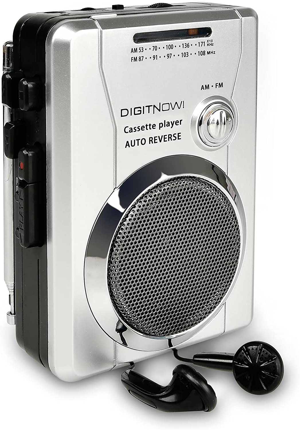  DIGITNOW Reproductor de grabación Bluetooth con altavoces  estéreo, tocadiscos para vinilo a MP3 con reproducción de casete, radio  AM/FM, control remoto, codificación USB/SD, conector de salida de música de  0.138 in (