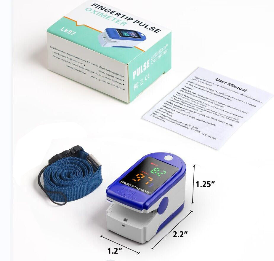 DIGITNOW Fingertip Pulse Oximeter - Large OLED Display Pulse Oximeter Finger Oximetry Blood Oxygen Saturation Monitor for Heart Rate and SpO2