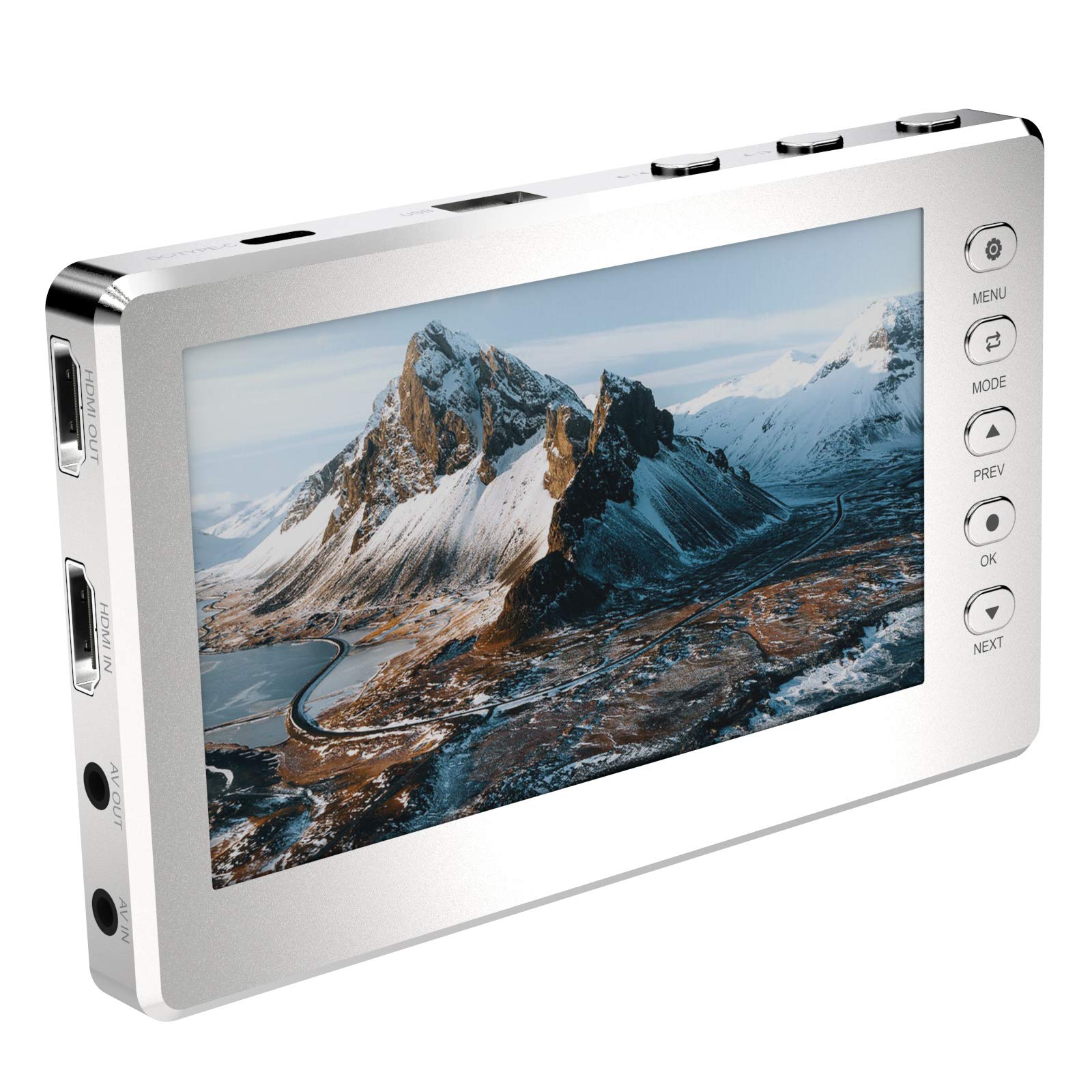 HD Video Capture Box 1080P 60FPS USB 2.0 with 5" OLED Screen Black
