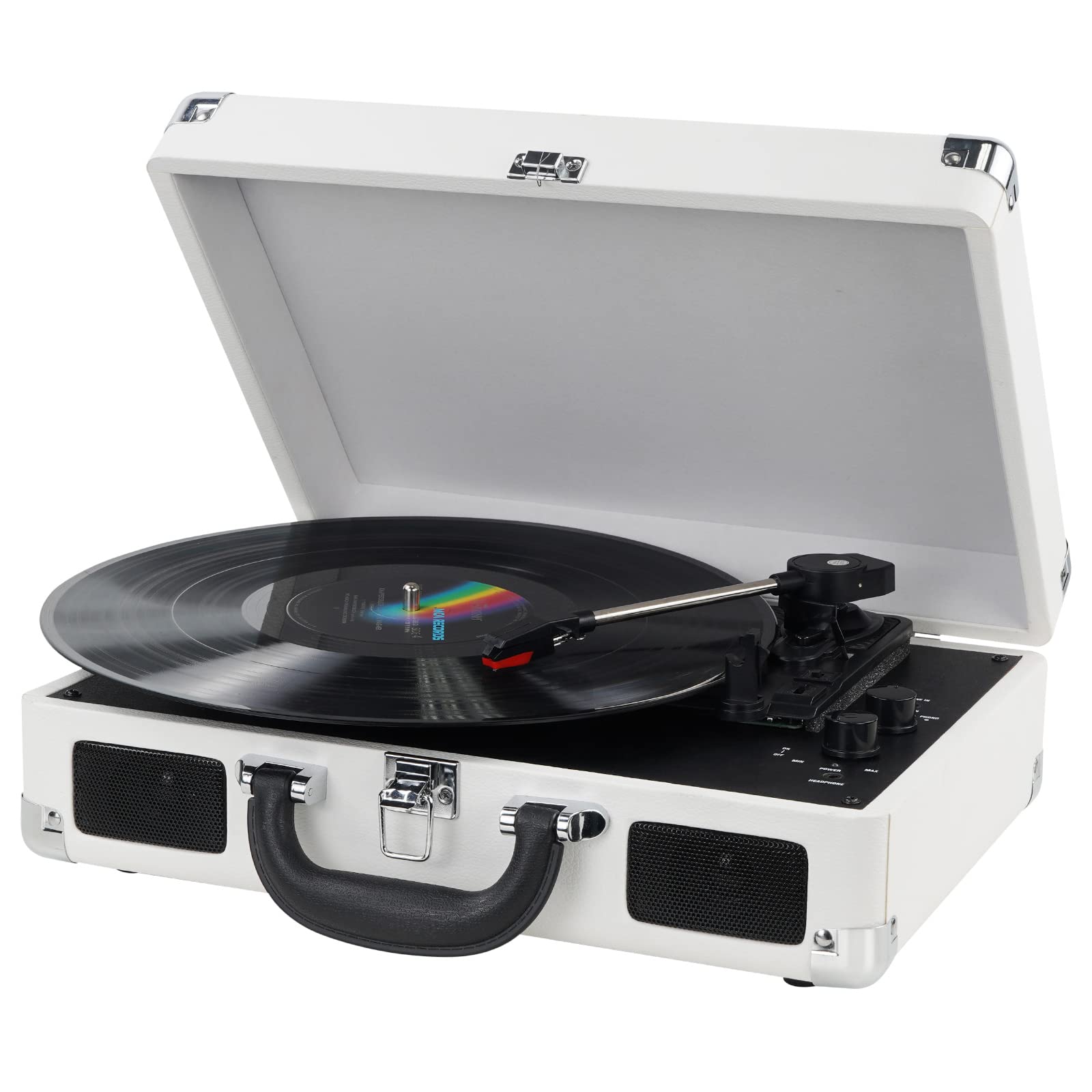 Portable 3 - Speed Turntable Decorative Record Player with Bluetooth