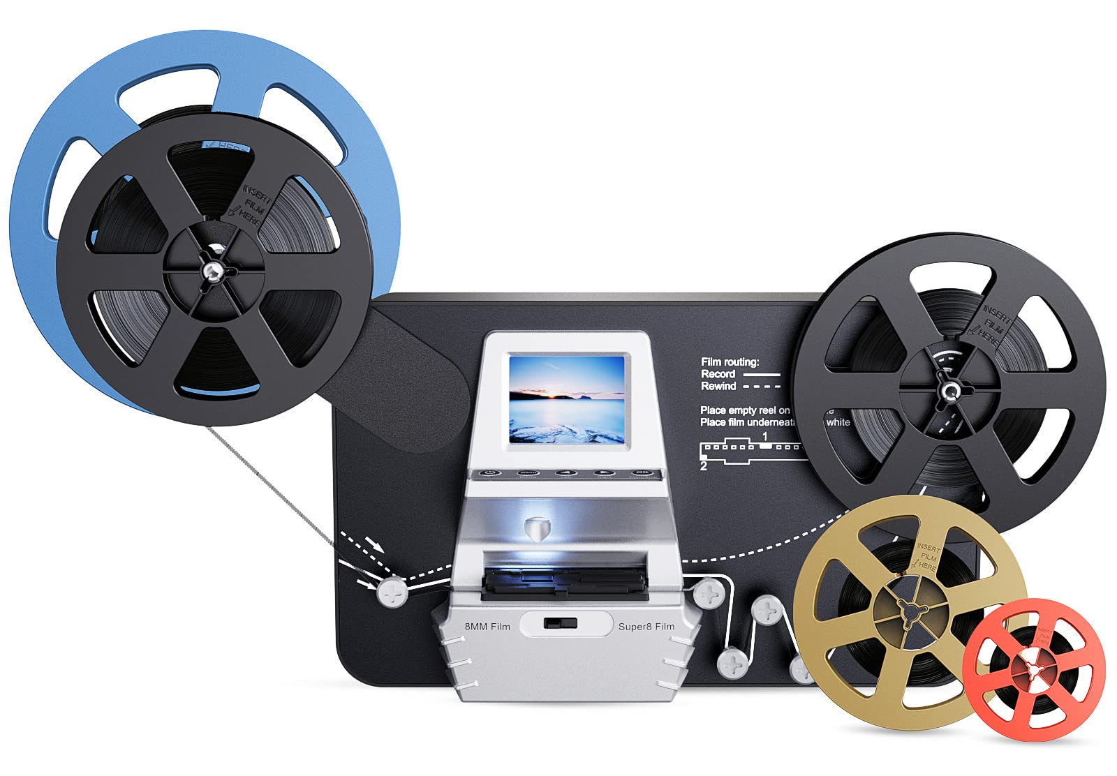 Zyyini Escáner digital de película y diapositivas, convierte negativos de  película de 1.378 in, 5.315 in y diapositivas a imágenes digitales JPEG de