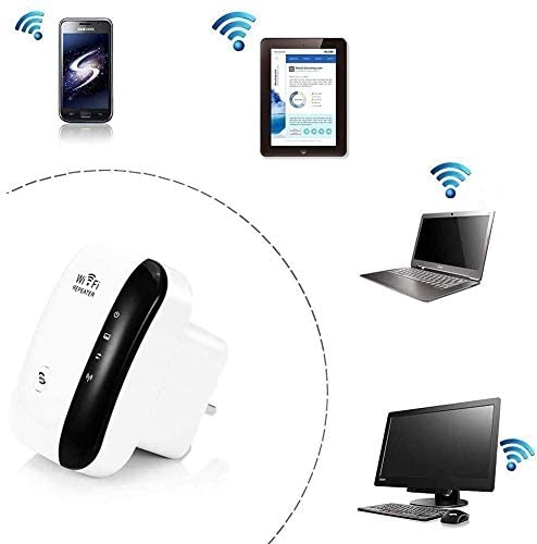 WiFi Repeater, 300Mbps WLAN Range Extender, Wireless Router Signal Booster  Amplifier, 2.4G Network with Integrated Antennas 